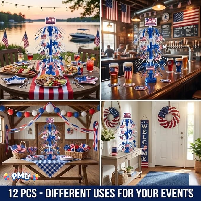 PMU 12 Pcs 21 Inch Patriotic Centerpieces - Image 9