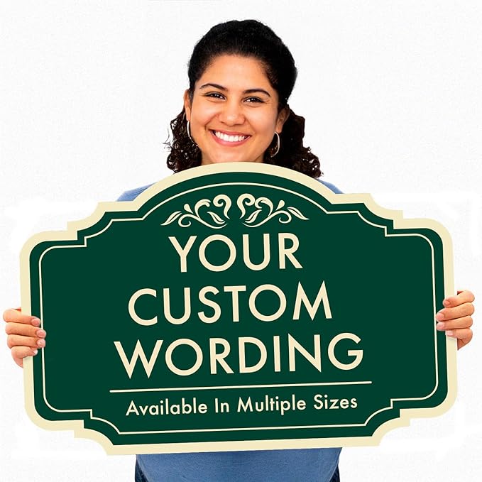 Custom Decorative Outdoor Metal Sign - Personalized Aluminum Design - 36x24 Forest Green