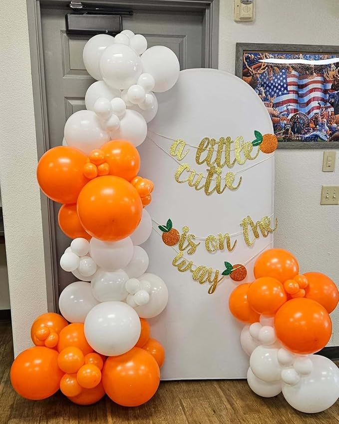 Orange and White Balloons Arch Kit 144pcs - Image 6