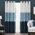 EXCLUSIVE HOME Chateau Striped Faux Silk Grommet Top Curtain Panel Pair by TownCountryLiving