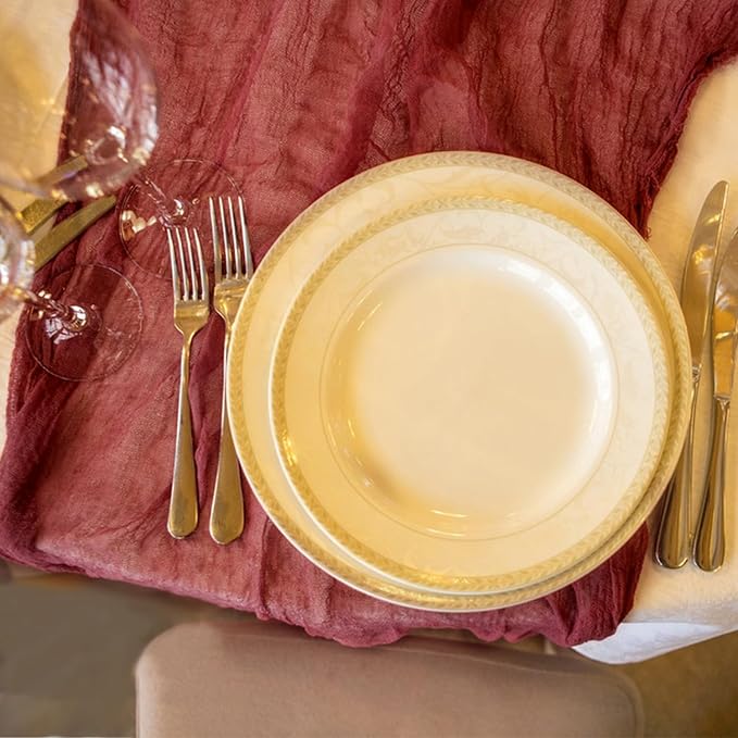 12 Pack Cheesecloth Table Runner, Runner Gauze Boho Wedding Decor Romantic - Image 6