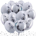 TONIFUL 30Pcs 18 Inch Round Balloons Large Silver Round Shape Foil Balloons Big by TONIFUL