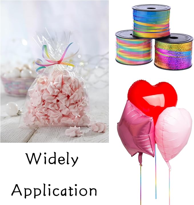 100 Yards Curling Ribbon-Balloon 6PCS Ribbon-Balloon String - Image 4