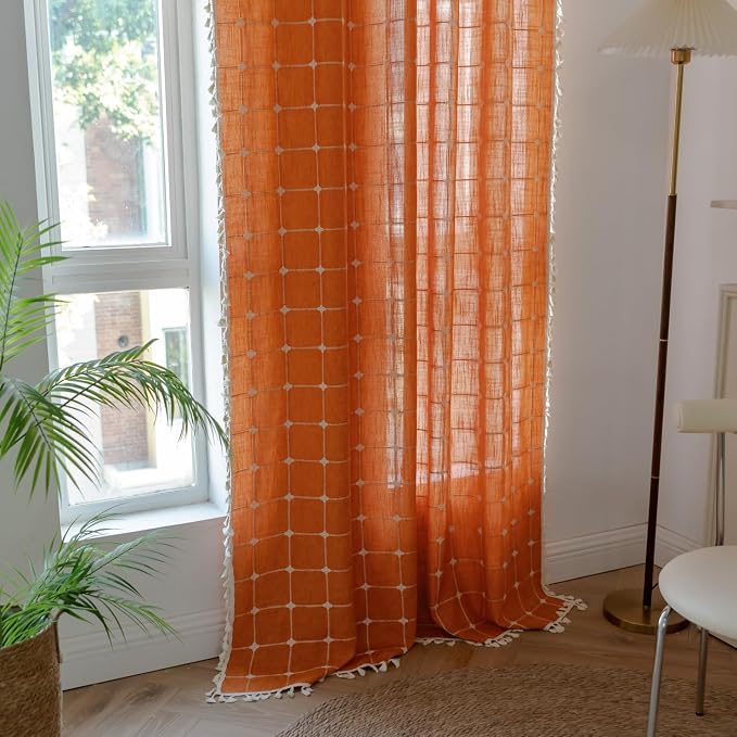 Sutuo Home Terracotta Boho Curtains - Image 8
