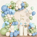 157Pcs Sage Green Blue Balloons Garland Arch Kit Different Size | Dusty Blue by OUDDYLIFE