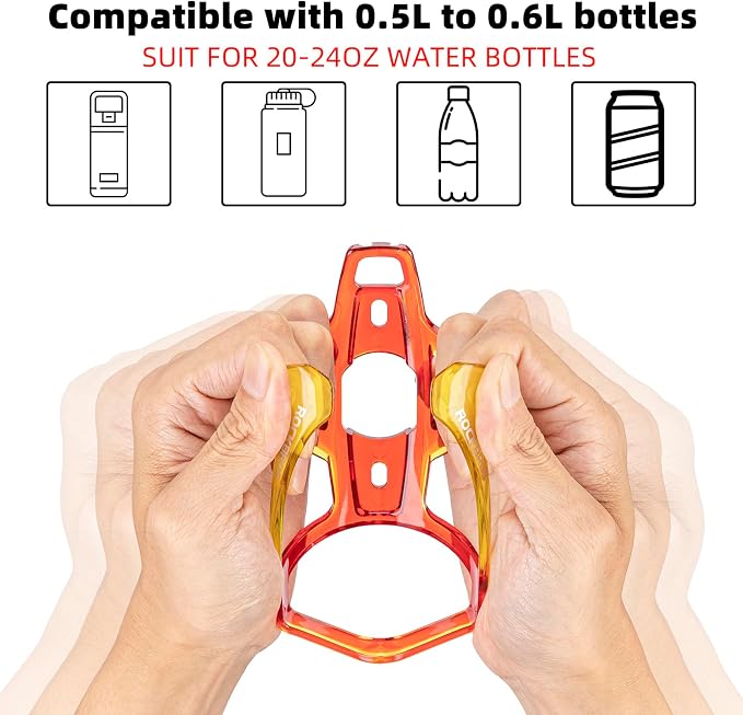 ROCKBROS Bike Water Bottle Holder Ultralight Bottle Cages - Image 2