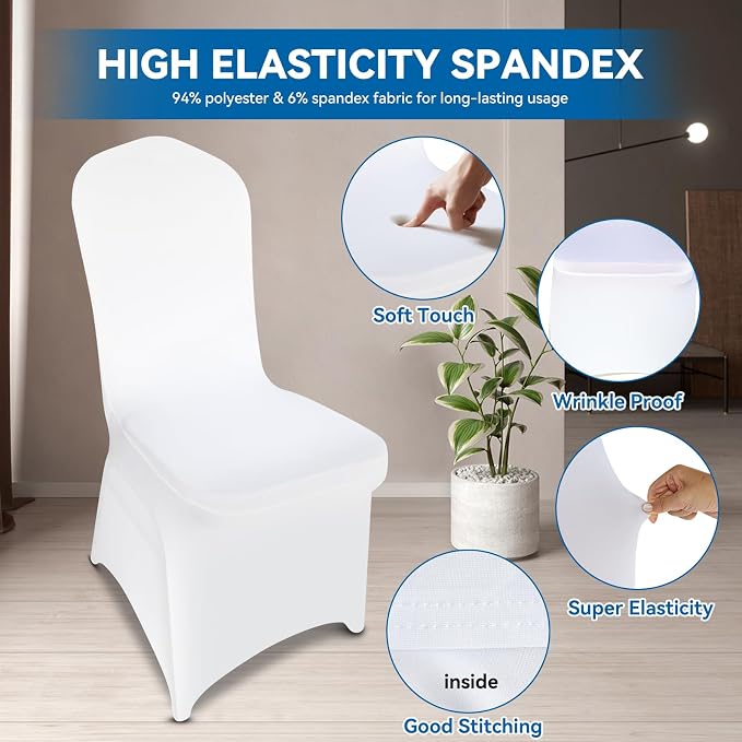 100 Pieces White Chair Covers - Image 3