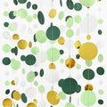 46 Ft Sage Green Gold Party Decorations Polka Dots Garlands Hanging Paper by pinkblume