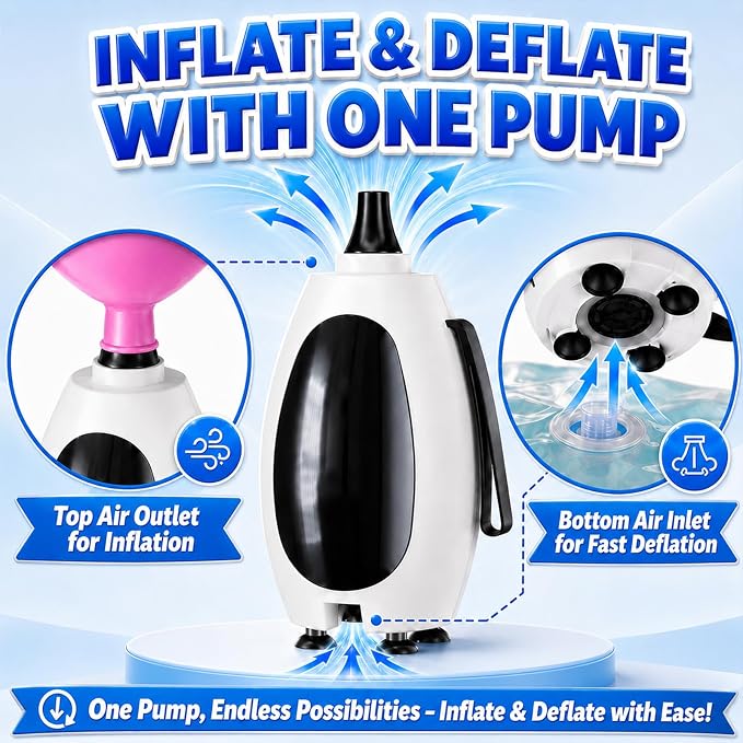 Balloon Pump Electric, Portable Balloon Inflator Air Pump Balloons Blower - Image 2