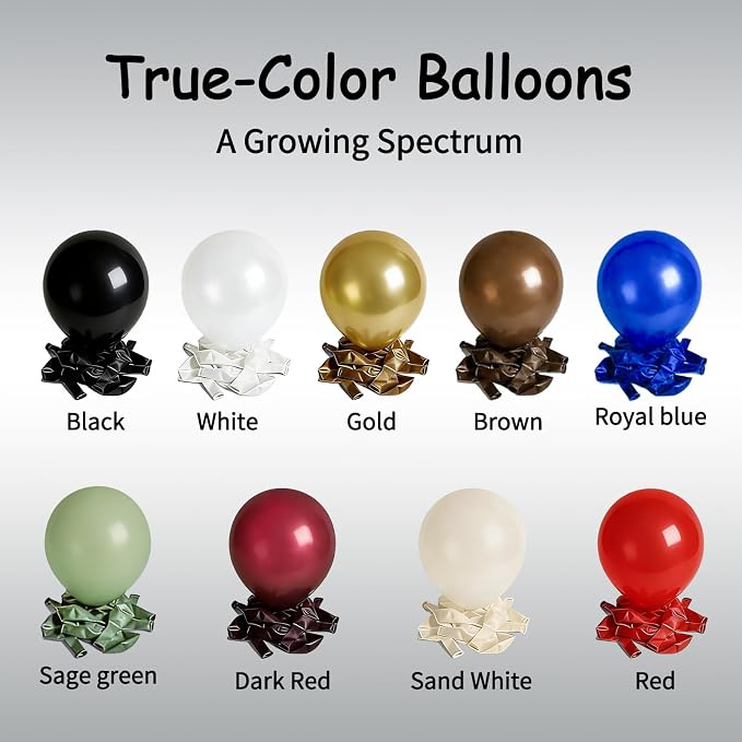 50pcs Matte Brown Balloons 12 Inch, Premium Dark Coffee Thick Latex Party - Image 7