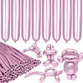 LXZFCRG 260 Long Balloons, Shiny Metallic Latex Twisting Balloon by LXZFCRG