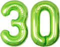 40 Inch Green Number 30 Balloon Lime Big Large Helium Number 0-9 | Giant by SULALABOO