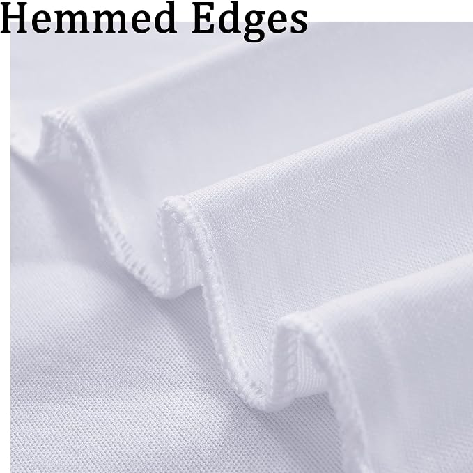 NSSONBEN 10x10 ft Wrinkle Free White Backdrop Curtains - Image 4