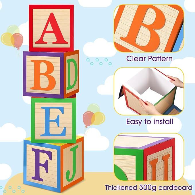 ReliThick 6 Pcs Custom Letter Toy Inspire Party Favor Boxes 52 Pcs Letter - Image 3