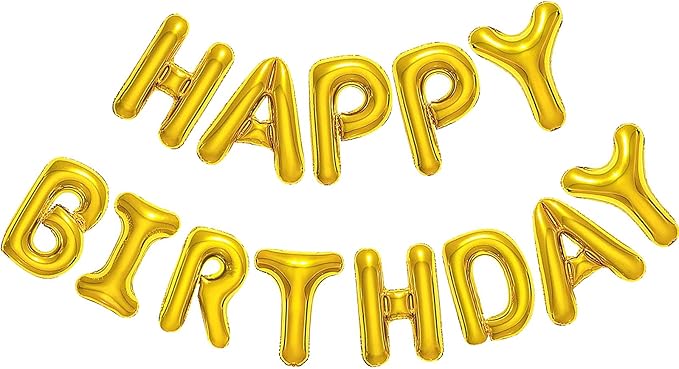 CANREVEL Happy Birthday Banner Decorations + Sign Balloons, by CANREVEL