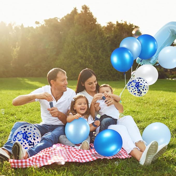 68Pcs Blue and White Balloons Kit 12 Inch, Baby Shower, Graduation Decorations - Image 7