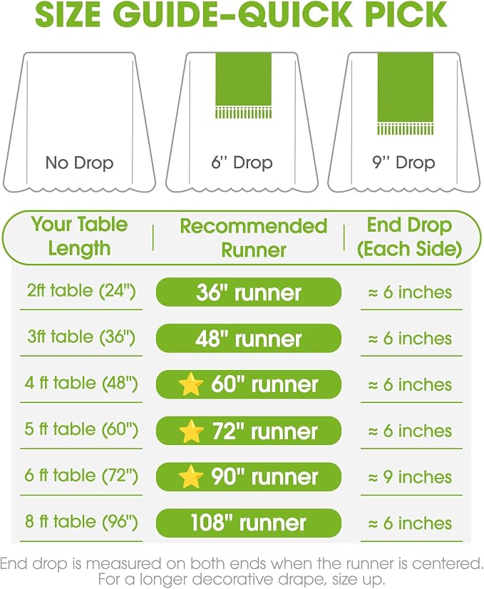 Pureegg Boho Table Runner 12 x 36 Inch, Woven Tassel Design | Dining Table - Image 3