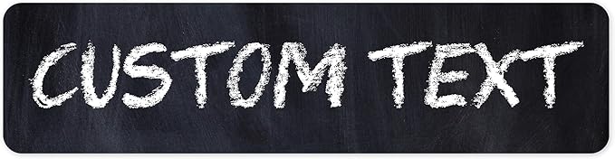 Custom Sign, Custom Street Sign, 11 Font Colors, 13 Font Styles, 4 Hole Options, 22 Sizes, 8x32 Inches, Rust Free DiBound, Fade Resistant, Made in USA by My Sign Center (Chalkboard Black)
