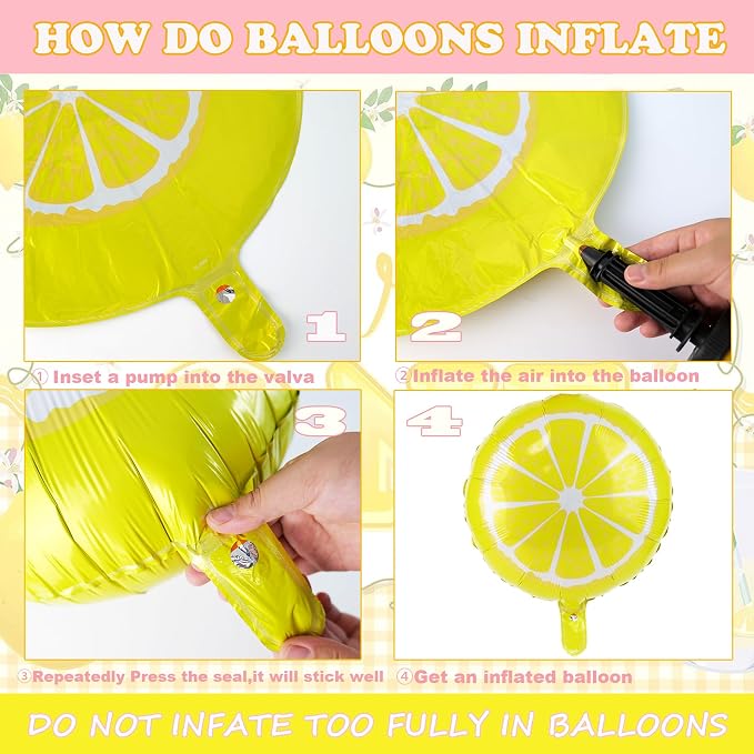 Lemon Balloon Arch Garland, Lemonade Party Main Squeeze Bridal Shower - Image 4