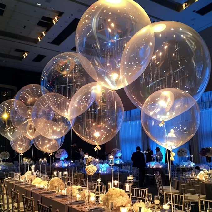 30 Pack Clear Balloons 36 Inch Clear Latex Party Large Balloon Bulk - Image 4