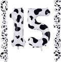 40 Inch Cow Print Number 15 Balloon by TNCDJKPA