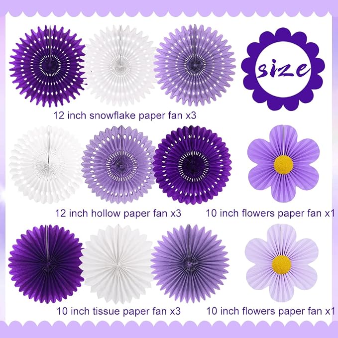 zilue Paper Fans Party Decorations Paper Flowers Decorations - Image 2