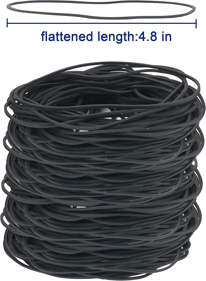 Rubber Bands for Balloon Arches 300pcs Black 4.8inch Large Elastic Bands | - Image 3