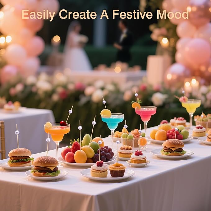 FATLODA 200PCS Cocktail Picks, Wood Food Sticks, Bridal Shower, Party Decor - Image 5
