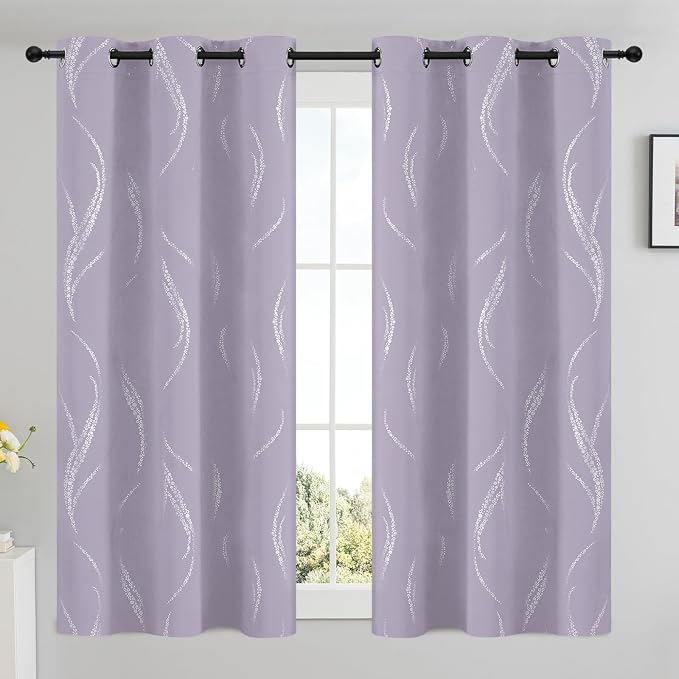 Yakamok Lilac Light Blocking Curtains - Image 2