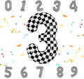 40 Inch Checkered Number Balloon by Unknown