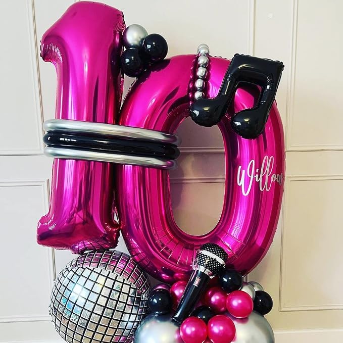 0 Balloon Number Hot Pink 0 Birthday Balloon 40 inch Foil Mylar Large 0 Balloon - Image 3