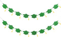 Graduation Decorations Class of 2026 Green Graduation Cap Banner by Blopee