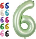 Oliver Green Number 6 Balloon 40 inch, Birthday Party Balloons Decorations | by Upgesy