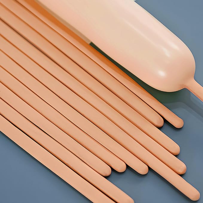 260 Balloons Retro Apricot, Thickened 100 Pack Long Balloons Twisting Skinny by VHUWE