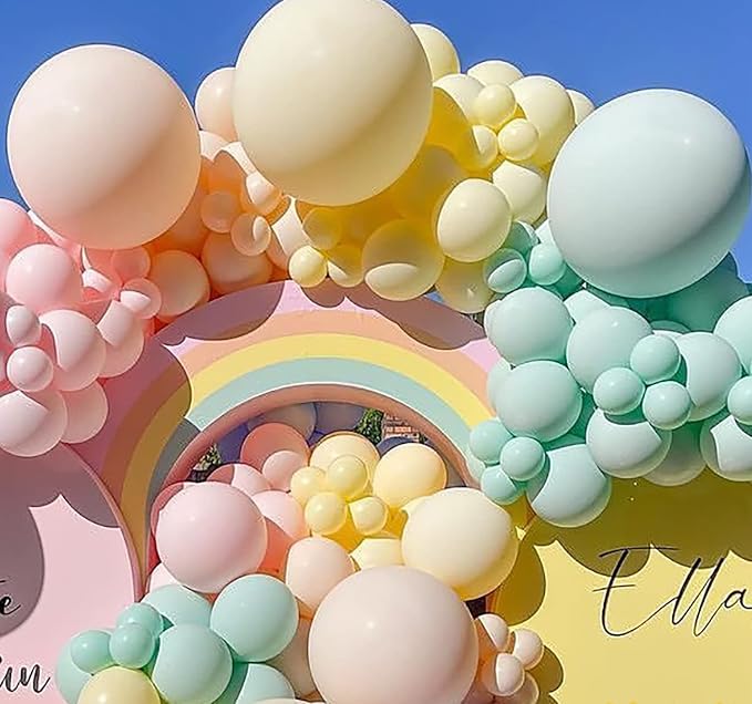Pastel Multicolor Balloons 18 Inch 24 Pack Matte Helium Latex Round Balloons - Image 6