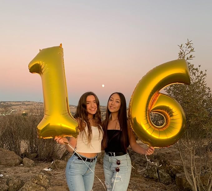 Number Balloons 40 Inch Gold 14 Balloon - Image 2