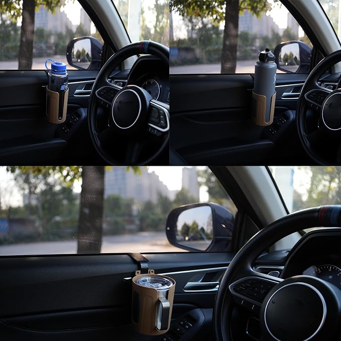 Large Car Door Cup Holder, Side Window Seat Armrest Drink Holder | Shockproof - Image 3