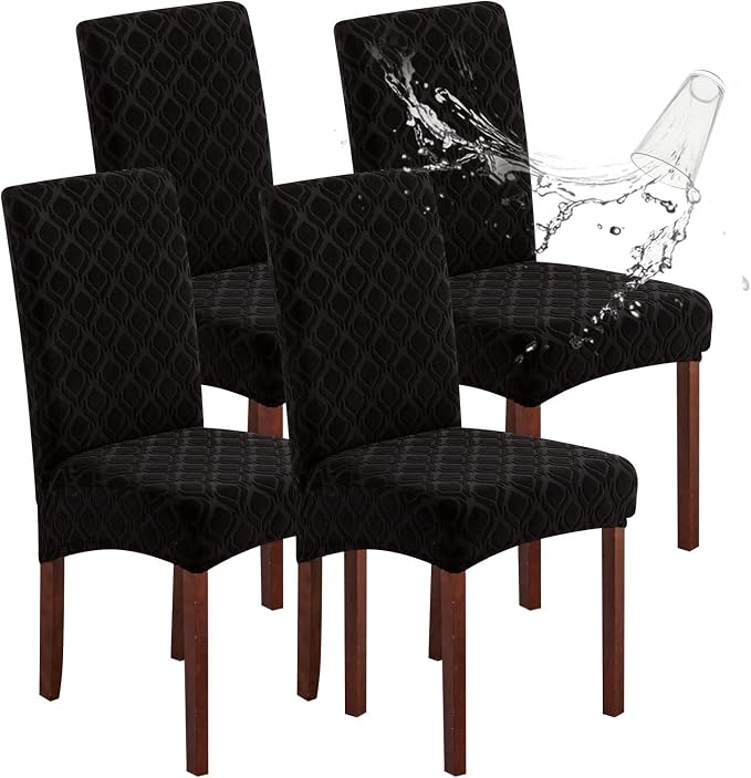 Waterproof Dining Chair Covers Set of 4 Parsons Chair Slipcovers | Double by Genina