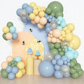 Amandir 153pcs Blue and Yellow Sage Green Balloon Arch Kit Different Sizes | 18 by Amandir