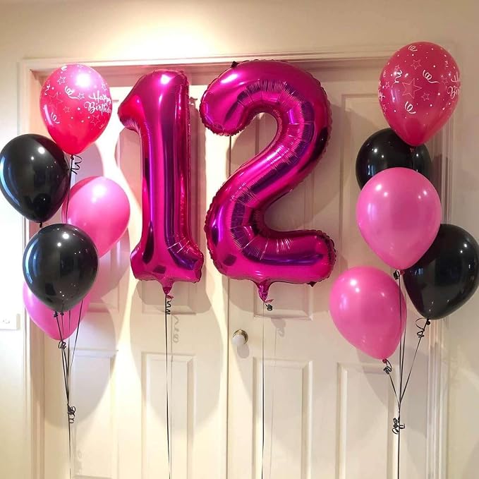 Hot Pink 21 Number Balloons, 40 Inch Giant Number 21 Balloons Foil Mylar Helium - Image 3