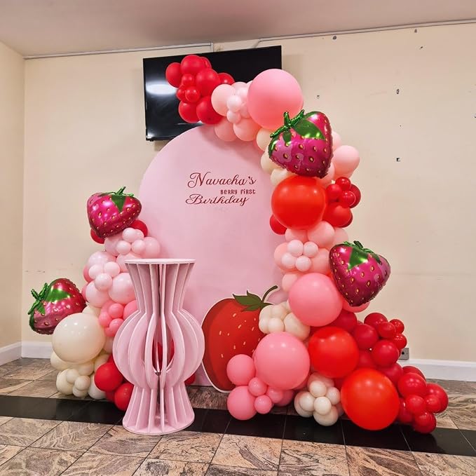 Strawberry Balloons Garland Arch Kit 163pcs - Image 7