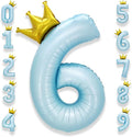AULE 40 Inch Big Light Blue 6 Balloon Number by AULE