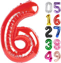 Red Number 6 Balloon 40 Inch, 6th Birthday Party Decorations Men Women | Foil by IWERP