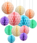 ZOOYOO 12Pcs 6" 10" Honeycomb Balls Decorations Hanging Tissue Paper Pom Poms by ZOOYOO