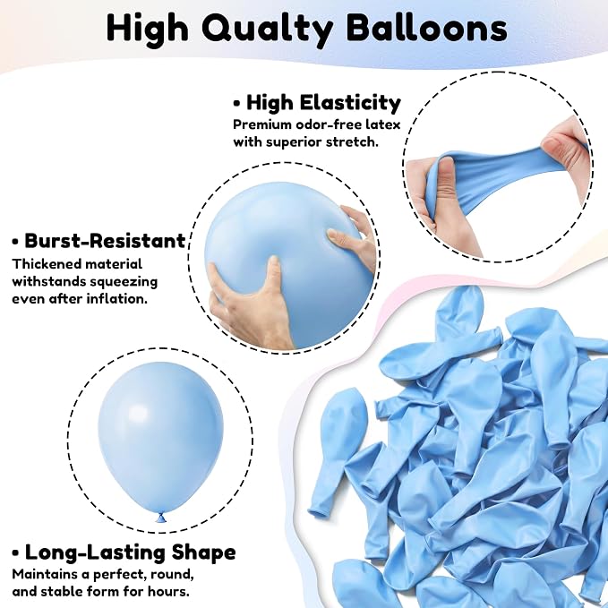 Light Blue Balloons, Baby Shower, Anniversary, Graduation, Wedding Decorations - Image 5