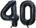 40 Inch Black 40 Number Balloons Giant Jumbo Huge 40 Foil Mylar Helium Number by LHOAVWE