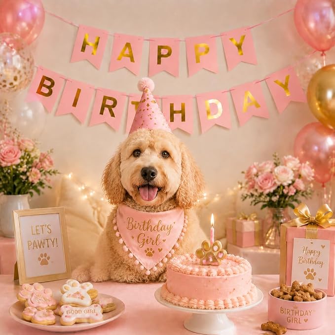 Pink Happy Birthday Banner Sign - Image 6