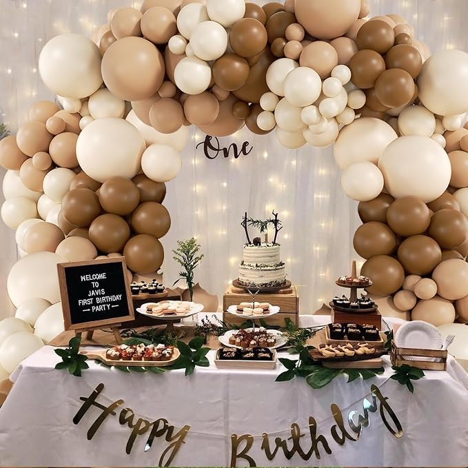 140Pcs Netural Balloon Garland Arch Kit, 5 10 12 18inch Brown Beige Nude Tan - Image 7