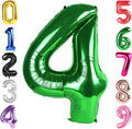 40 Inch Green Number 4 Balloon Birthday Party Decorations by Hadoife