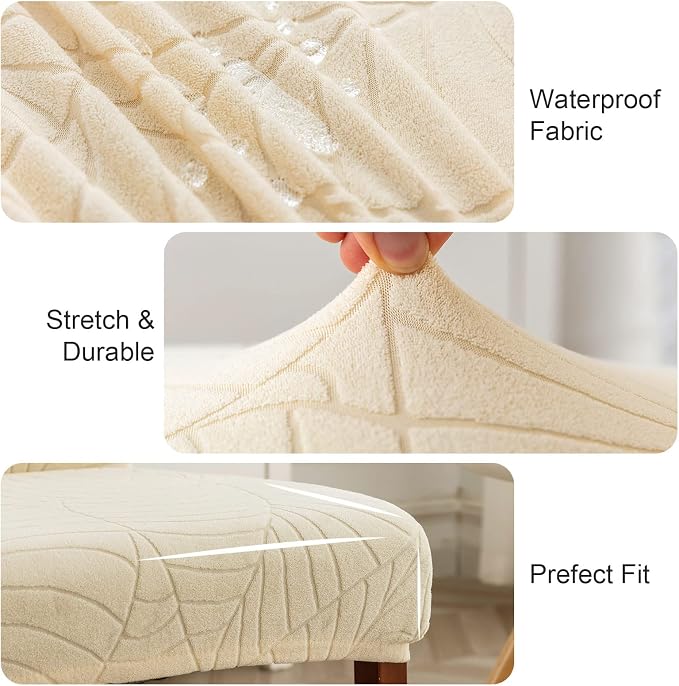 Waterproof Dining Room Chair Covers Set of 6 Slipcovers - Image 3